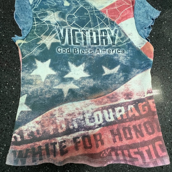 Ladies Susie in the City Novelty Tee size L red-white-blue - Picture 4 of 10